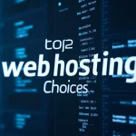 The image shows a graphic comparing five popular web hosting provider options for your website.